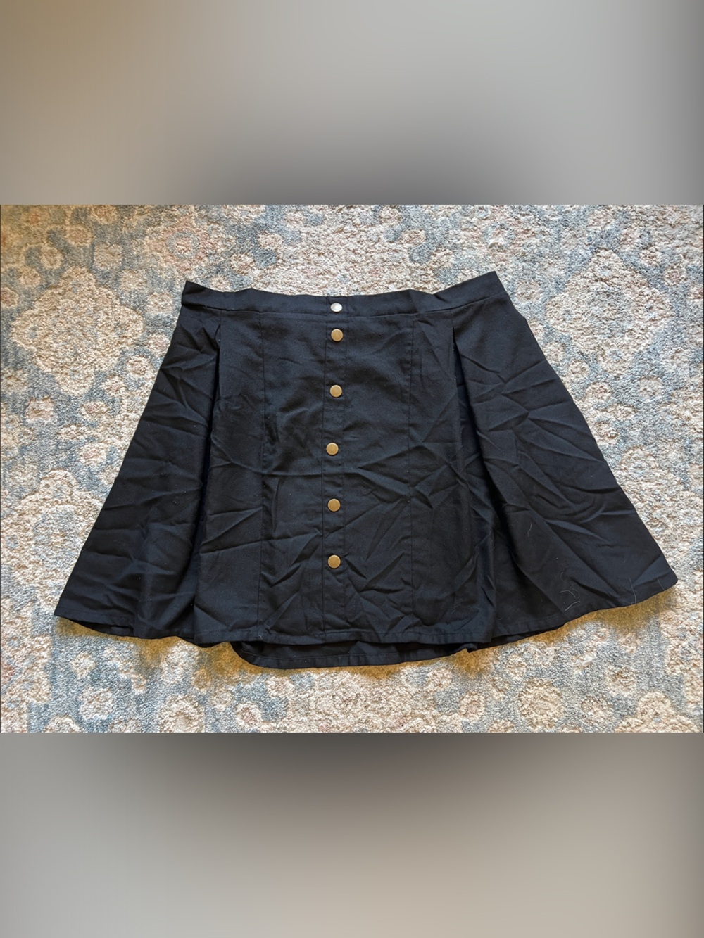 torrid Black Button-Front A-Line Skirt